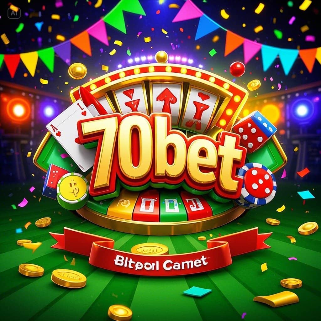 Imagem promocional da 70bet mostrando a plataforma e suas vantagens